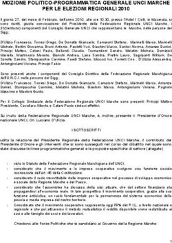MOZIONE POLITICO-PROGRAMMATICA GENERALE UNCI MARCHE PER LE ELEZIONI REGIONALI 2010