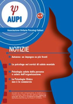 N.4 - Autunno: un impegno su pi&ugrave; fronti Lo psicologo nei servizi di salute mentale Psicologia salute della persona e salute dell'organizzazione La ...