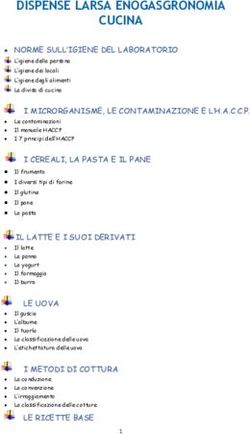 DISPENSE LARSA ENOGASGRONOMIA CUCINA - NORME SULL'IGIENE DEL LABORATORIO - Istituto Giolitti