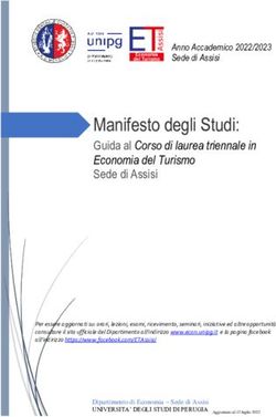 Manifesto degli Studi: Guida al Corso di laurea triennale in Economia del Turismo Sede di Assisi