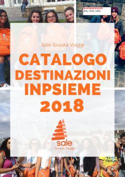 2018 CATALOGO DESTINAZIONI