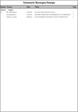 SOMMARIO RASSEGNA STAMPA - LIFEGATE