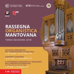 Rassegna oRganistica mantovana - Terza edizione 2018 - Conservatorio 'Lucio Campiani'