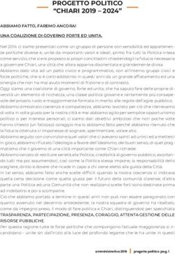 PROGETTO POLITICO "CHIARI 2019 - 2024"
