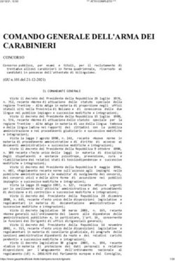 COMANDO GENERALE DELL'ARMA DEI CARABINIERI - CONCORSO - Ti ...