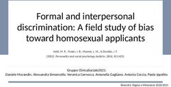 Formal and interpersonal discrimination: A field study of bias toward homosexual applicants - Moodle@Units