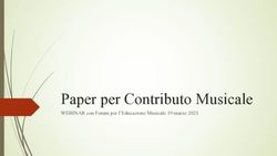 Paper per Contributo Musicale - WEBINAR con Forum per l'Educazione Musicale 19 marzo 2021 - Scuola Popolare di Musica di ...