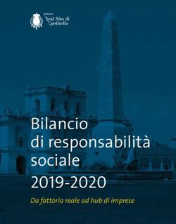 Bilancio di responsabilità sociale 2019-2020 - Da fattoria reale ad hub di imprese - Fondazione ...