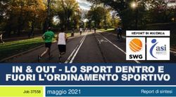 IN & OUT - LO SPORT DENTRO E FUORI L'ORDINAMENTO SPORTIVO - maggio 2021 Report di sintesi