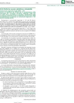 D.G. Politiche sociali, abitative e disabilit&agrave; - Regione Lombardia