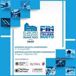 EUROPEAN AQUATICS CHAMPIONSHIPS 11 - 21 August 2022 CON IL CONTRIBUTO DI - Federazione Italiana Nuoto
