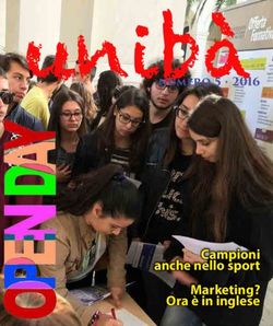Campioni anche nello sport Marketing? Ora &egrave; in inglese - numero 5 2016 - UniBa
