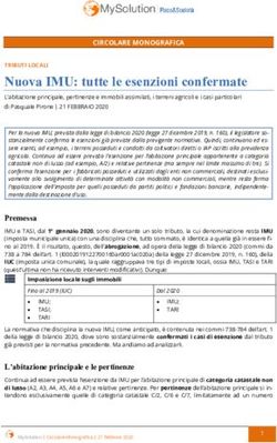 NUOVA IMU: TUTTE LE ESENZIONI CONFERMATE - CIRCOLARE MONOGRAFICA - MYSOLUTION