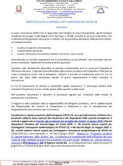 PROTOCOLLO DI SICUREZZA ANTI CONTAGIO DA COVID-19