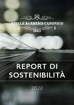 REPORT DI SOSTENIBILIT&Agrave; 2020 - REPORT DI SOSTENIBILIT&Agrave;