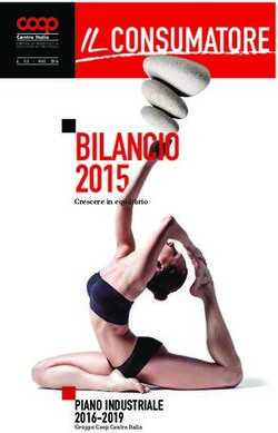BILANCIO 2015: PIANO INDUSTRIALE 2016-2019 - CRESCERE IN EQUILIBRIO - COOP CENTRO ITALIA