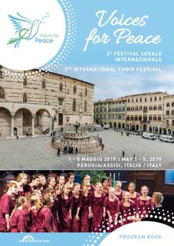 Voices for Peace 3 FESTIVAL CORALE INTERNAZIONALE 3 RD INTERNATIONAL CHOIR FESTIVAL 1 5 MAGGIO 2019 | MAY 1 5, 2019 PERUGIA/ASSISI, ITALIA / ...