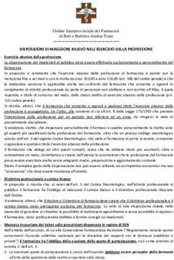 DISPOSIZIONI DI MAGGIORE RILIEVO NELL'ESERCIZIO DELLA PROFESSIONE