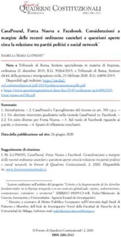 CasaPound, Forza Nuova e Facebook. Considerazioni a margine delle recenti ordinanze cautelari e questioni aperte circa la relazione tra partiti ...