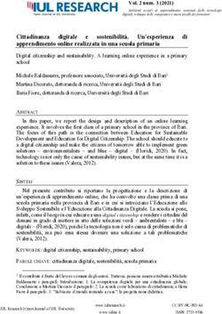 Sostenibilità. Un'esperienza - IUL Research