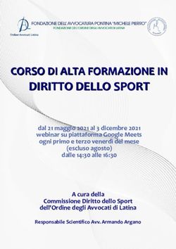 DIRITTO DELLO SPORT CORSO DI ALTA FORMAZIONE IN