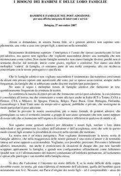 I BISOGNI DEI BAMBINI E DELLE LORO FAMIGLIE