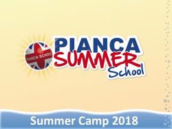 Summer Camp 2018 - Pianca School
