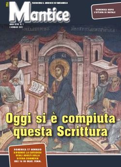 Oggi si &egrave; compiuta questa Scrittura - il