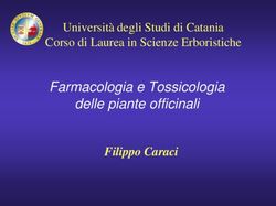 Farmacologia e Tossicologia delle piante officinali - Filippo Caraci - Università degli Studi di Catania