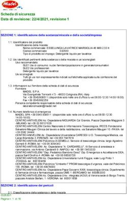Data di revisione: 22/4/2021, revisione 1 - Esselunga