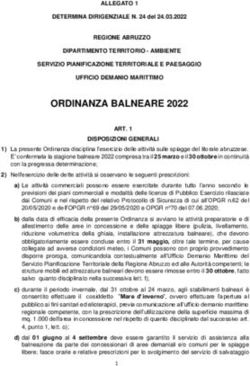 ORDINANZA BALNEARE 2022 - Regione Abruzzo