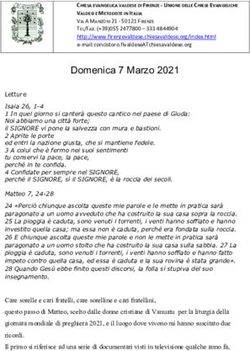 Domenica 7 Marzo 2021 - Chiesa Evangelica Valdese