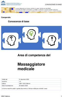 Massaggiatore medicale - Area di competenza del