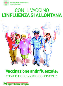 L'INFLUENZA SI ALLONTANA - CON IL VACCINO - Vaccinazione antinfl uenzale: cosa è necessario conoscere.