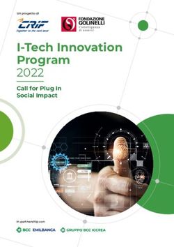 I-Tech Innovation Program - 2022 Call for Plug In Social Impact Un progetto di - In partnership con - Fondazione Golinelli