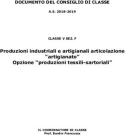Produzioni industriali e artigianali articolazione "artigianato" Opzione "produzioni tessili-sartoriali" - DOCUMENTO DEL CONSIGLIO DI CLASSE