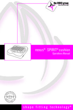 Nexus SPIRIT cushion Operations Manual - shape fitting technology