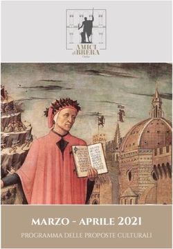 Marzo - aprile 2021 PROGRAMMA DELLE PROPOSTE CULTURALI - Amici di Brera