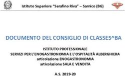 DOCUMENTO DEL CONSIGLIO DI CLASSE5 BA - ISTITUTO PROFESSIONALE SERVIZI PER L'ENOGASTRONOMIA E L'OSPITALIT&Agrave; ALBERGHIERA A.S. 2019-20 - Istituto ...