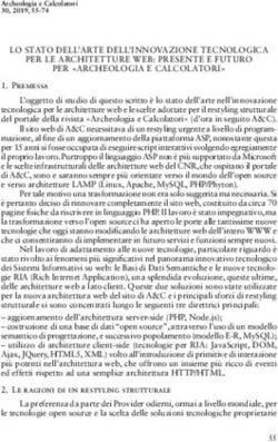 LO STATO DELL'ARTE DELL'INNOVAZIONE TECNOLOGICA PER LE ARCHITETTURE WEB: PRESENTE E FUTURO PER "ARCHEOLOGIA E CALCOLATORI" - CNR Solar