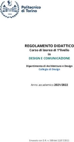 REGOLAMENTO DIDATTICO - DESIGN E COMUNICAZIONE Corso di laurea di 1 livello in Anno accademico 2021/2022 - Corso di laurea di 1 livello in