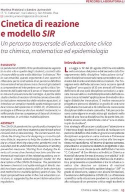 Cinetica di reazione e modello SIR - Un percorso trasversale di educazione civica tra chimica, matematica ed epidemiologia - Società ...