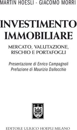 INVESTIMENTO IMMOBILIARE - MARTIN HOESLI - GIACOMO MORRI MERCATO, VALUTAZIONE, RISCHIO E PORTAFOGLI - Property Finance