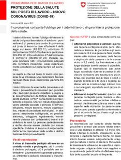 PROTEZIONE DELLA SALUTE SUL POSTO DI LAVORO - NUOVO CORONAVIRUS (COVID-19)