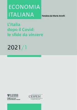 ECONOMIA ITALIANA L'Italia dopo il Covid