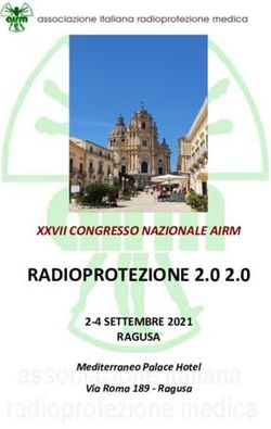 RADIOPROTEZIONE 2.0 2.0 - XXVII CONGRESSO NAZIONALE AIRM 2-4 SETTEMBRE 2021 RAGUSA