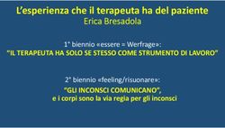 L'esperienza che il terapeuta ha del paziente - "IL TERAPEUTA HA SOLO SE STESSO COME STRUMENTO DI LAVORO" "GLI INCONSCI COMUNICANO", AMISI