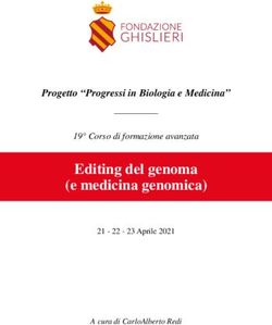 Editing del genoma (e medicina genomica) - Progetto "Progressi in Biologia e Medicina" - Collegio Ghislieri