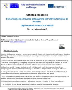Scheda pedagogica Comunicazione attraverso pittogramma nell' attivita formativa di recupero degli studenti autistici non verbali Blocco del modulo /E