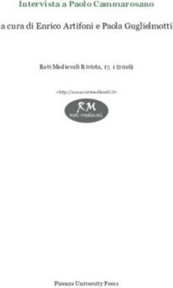 Intervista a Paolo Cammarosano - a cura di Enrico Artifoni e Paola Guglielmotti Reti Medievali Rivista, 17, 1 (2016) - ResearchGate